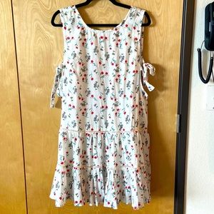 ASOS tiered mini smock sundress with open back in floral print